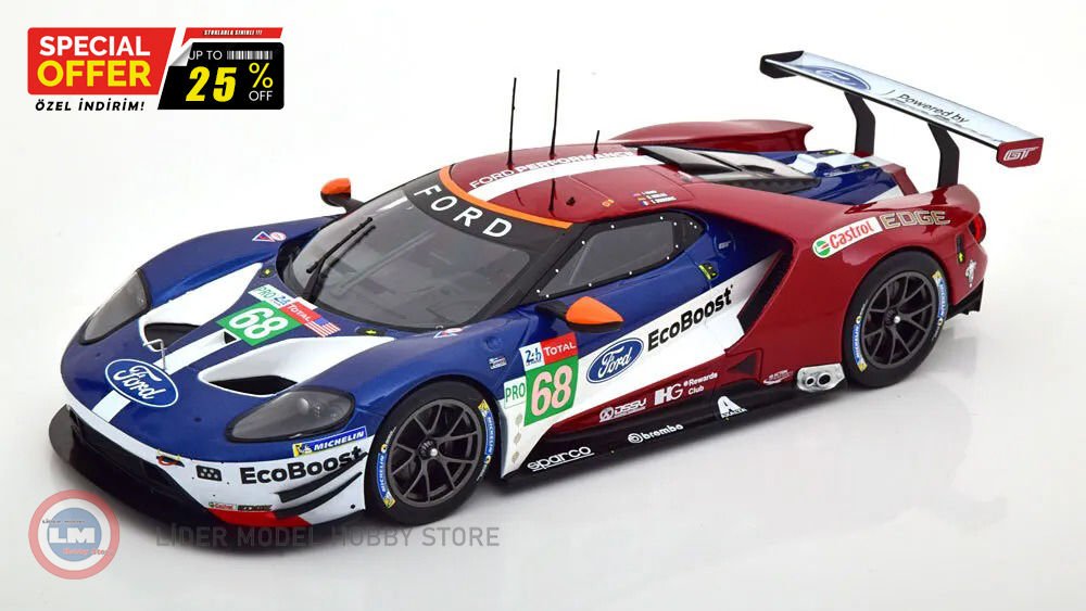 1:18 2018 Ford GT #68 3rd LMGTE Pro Class LeMans