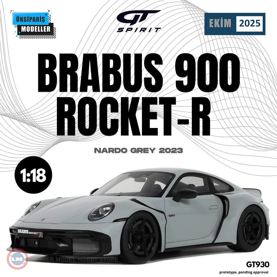 1:18 2023 Porsche Brabus 900 Rocket R Nardo Grey