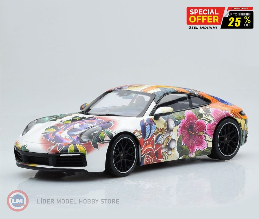 1:18 Minichamps 2019 Porsche 911 Carrera 4S Coupe Flower Design