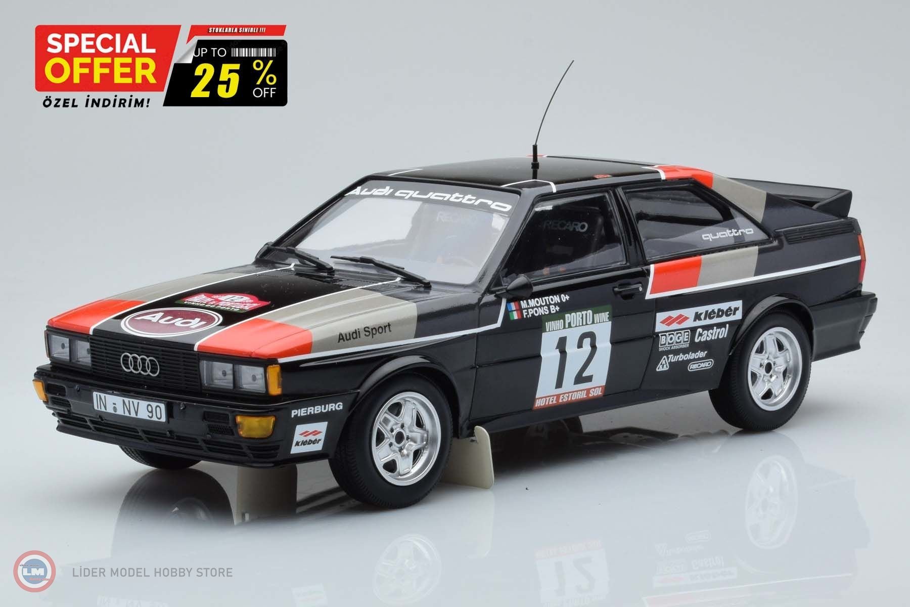 1:18 1981 Audi Quattro Sport Mouton Pons #12