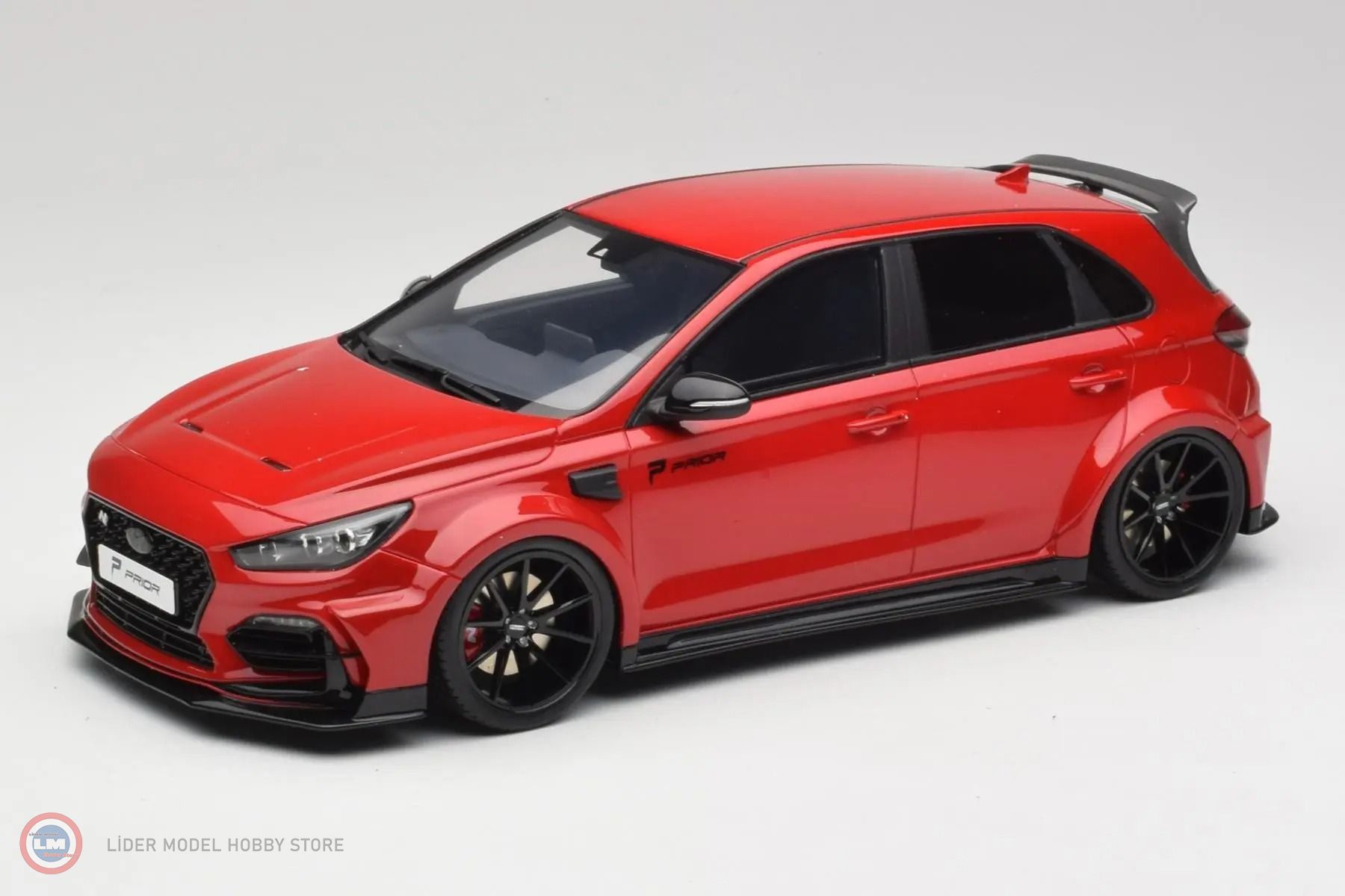 1:18 OTTO 2021 Hyundai I30N Prior Design Engine Red Project Cars