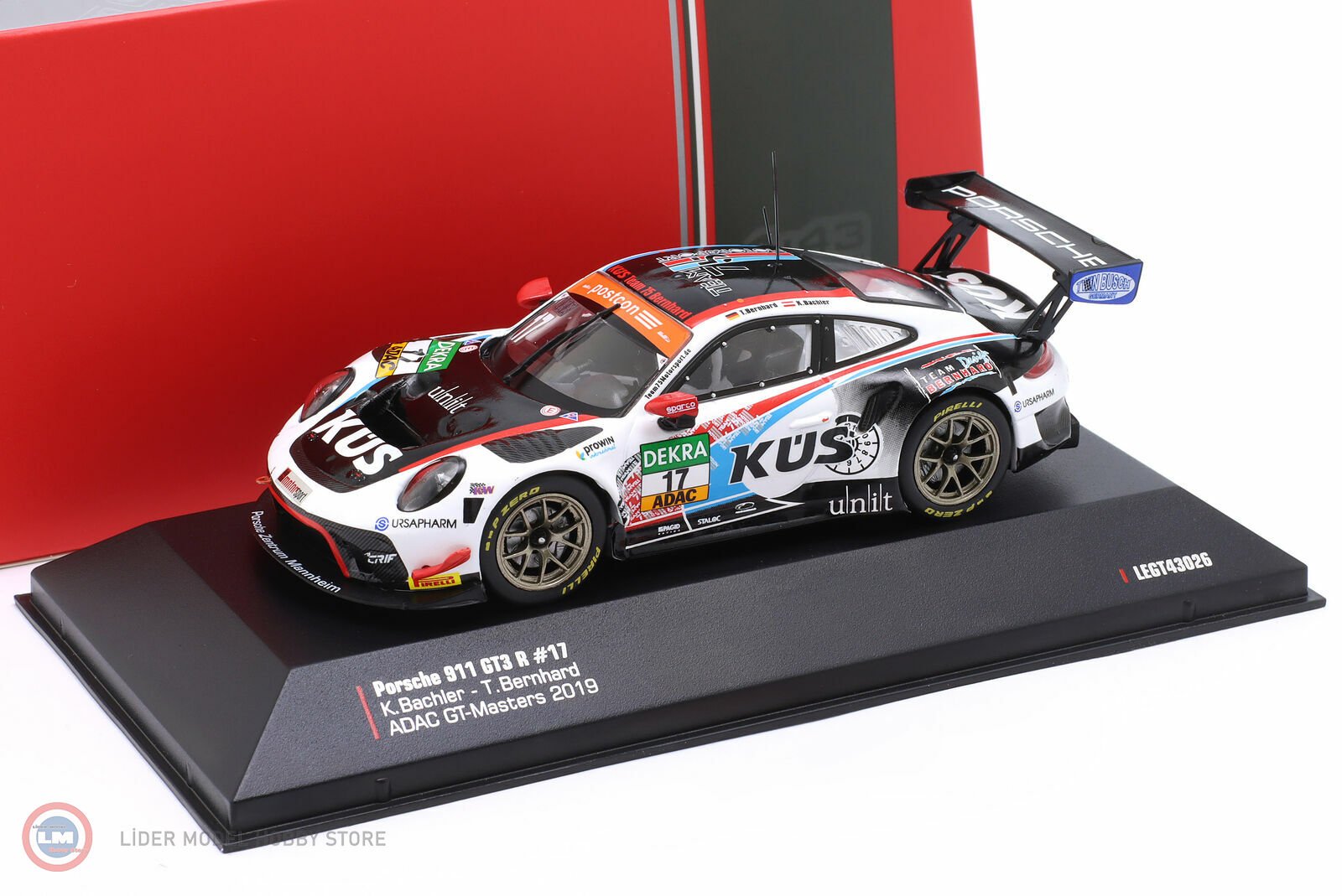1:43 2019 Porsche 911 GT3 R #17 KüS Team Bernhard ADAC GT-Masters 2019 Bachler, Bernhard