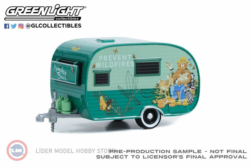 1:64 1958 Cataloc DeVille Travel Trailer -- Smokey Bear Welcome to our Den