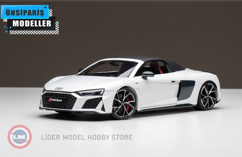 1:18 Audi R8 Spyder V10 2021 Beyaz