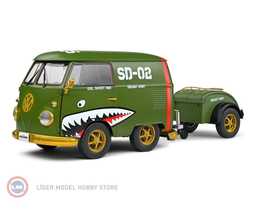 1:18 Solido 2023 Volkswagen Kool Kombi Army Fighter 2023 olive with decor