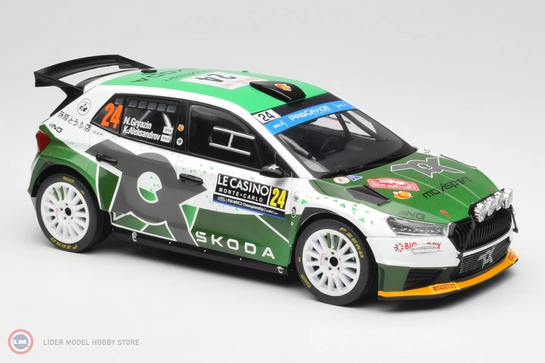 1:18 2023 Skoda Fabia Rallye 2 #24 Rallye Monte Carlo