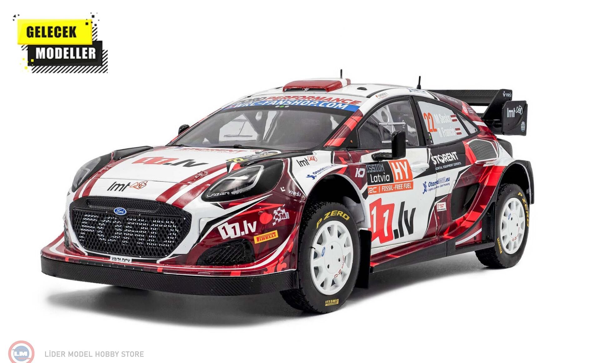 1:18 Solido 2024 Ford Puma Rally1 Hybrid #22 7th Rallye Lettland