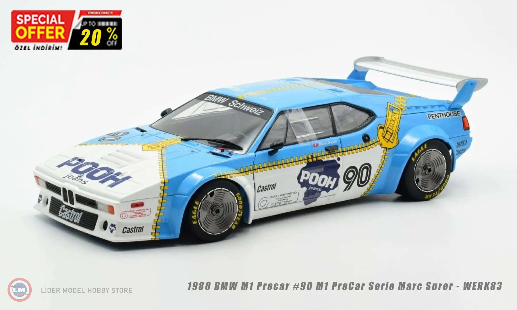1:18 1980 BMW M1 Procar #90 M1 ProCar Serie Marc Surer