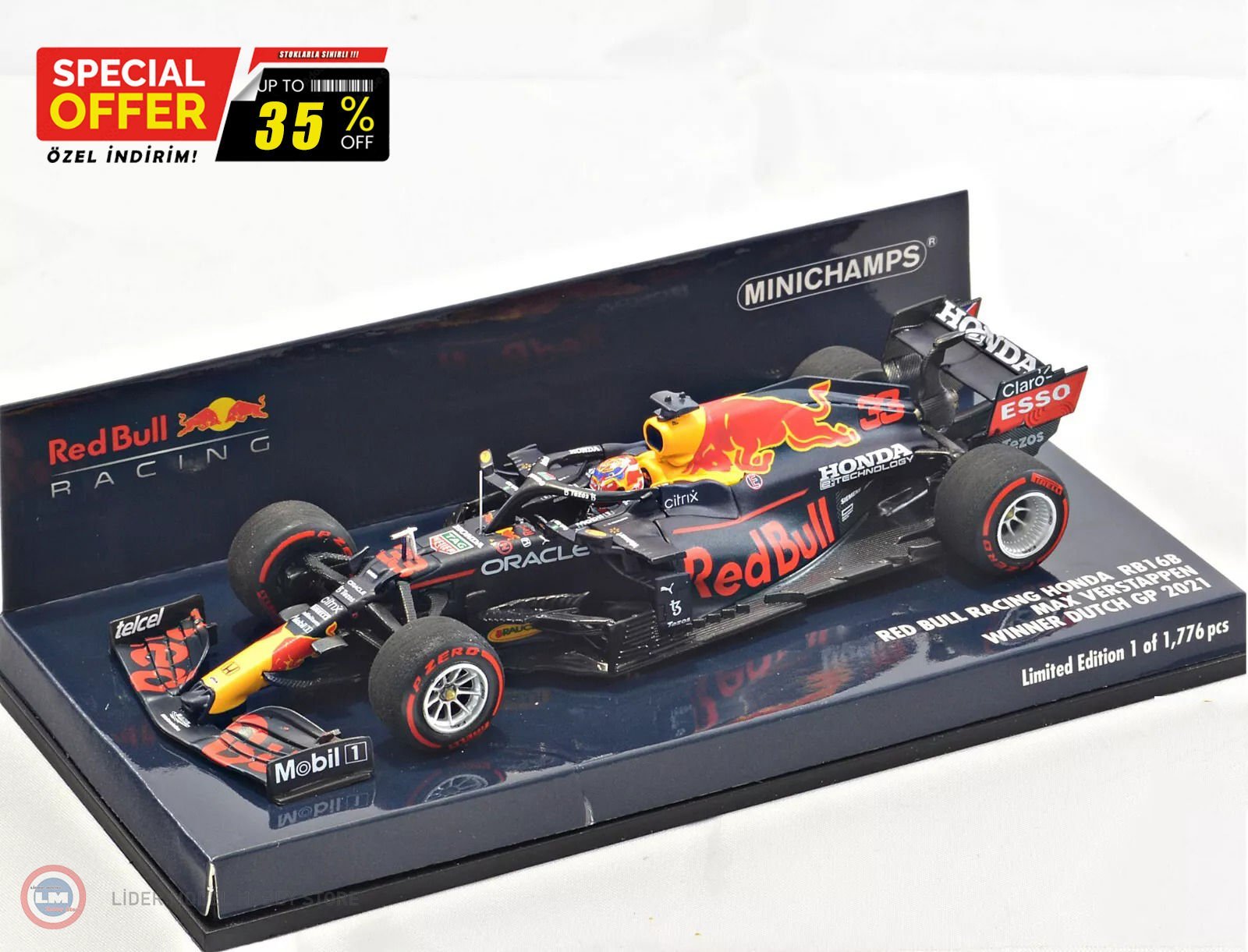 1:43 Minichamps 2021 Red Bull RACING HONDA RB16B #33 - MAX VERSTAPPEN - Formula 1