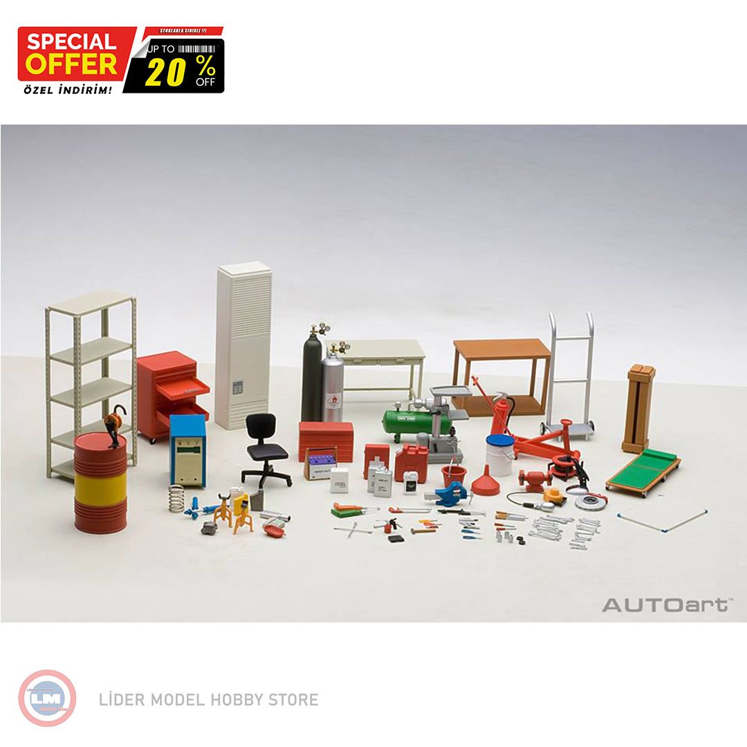 1:18 Autoart Garaj Aksesuarları Seti