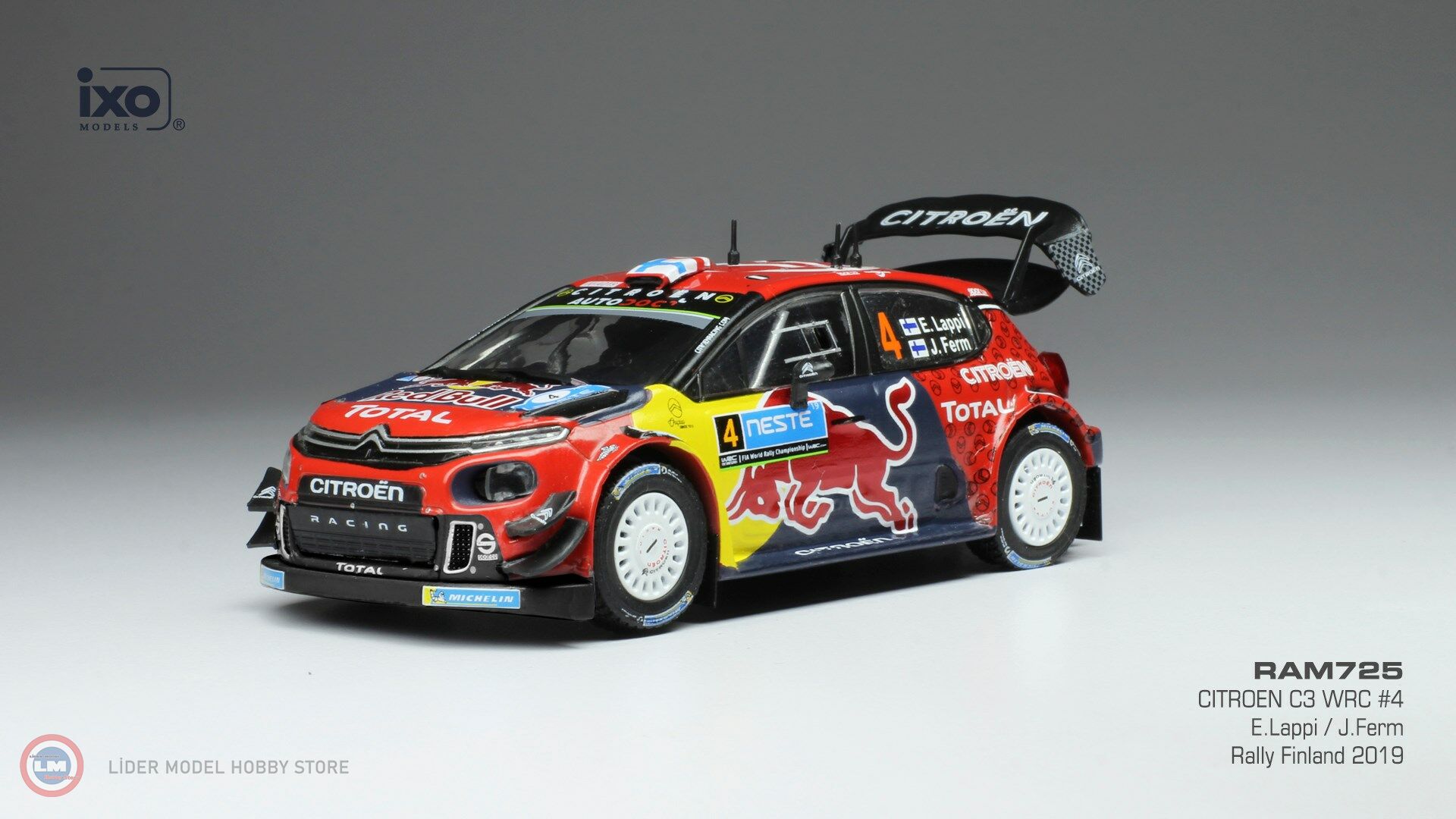1:43 2019 Citroen C3 WRC #4 Red Bull