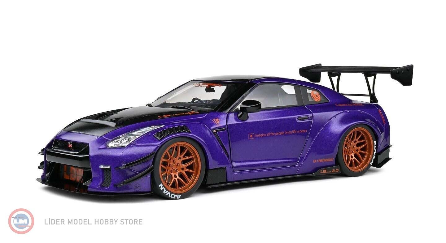 1:18 Solido 2022 Nissan GT-R (R35) Liberty Walk Body Kit 2.0 Purplezilla