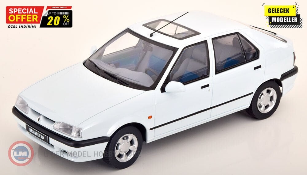 1:18 1994 Renault 19 - white