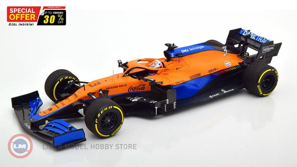 1:18 Minichamps 2021 Mclaren F1 TEAM MCL35M #3 Formula 1