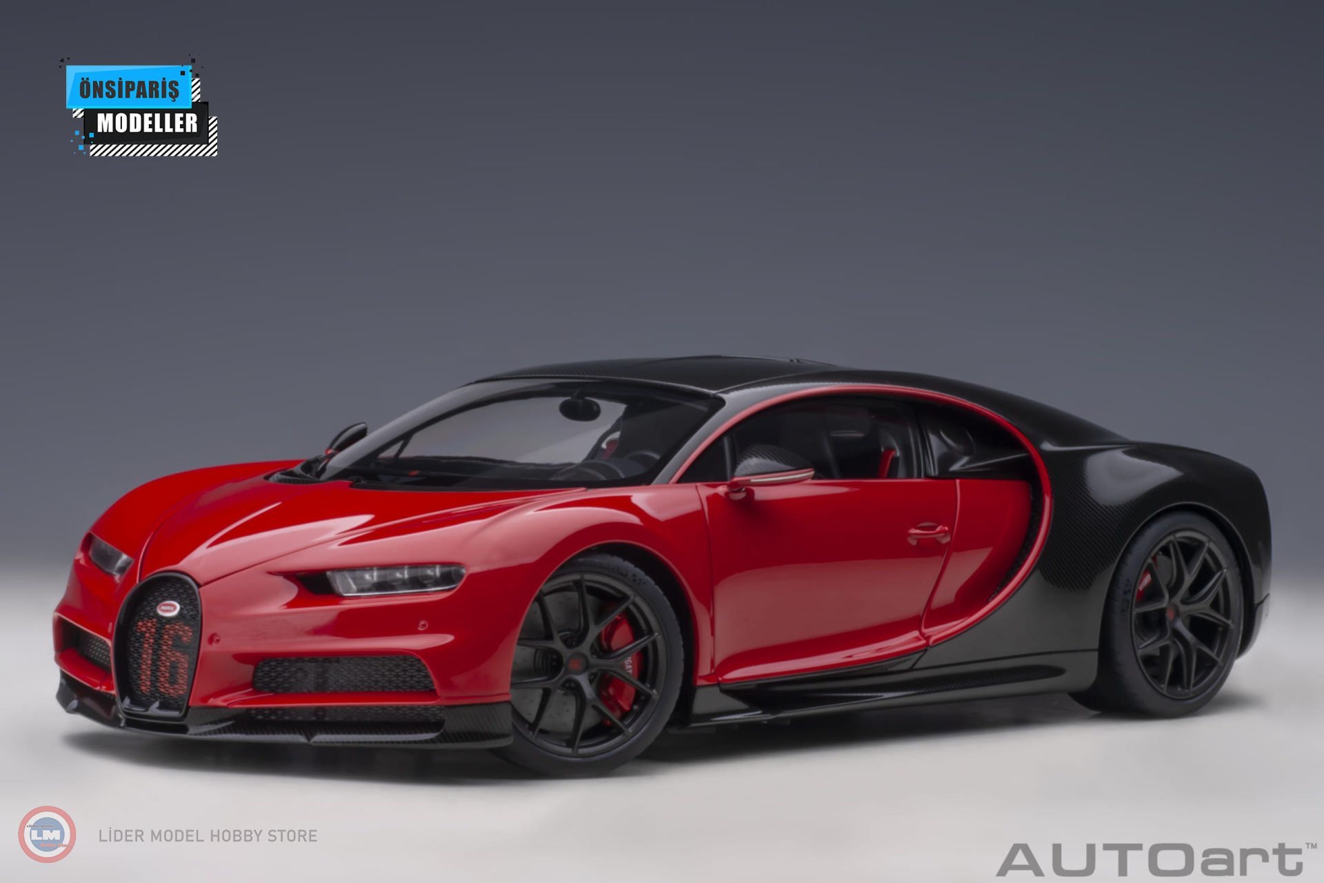 1:18 Bugatti Chiron Sport Kırmızı