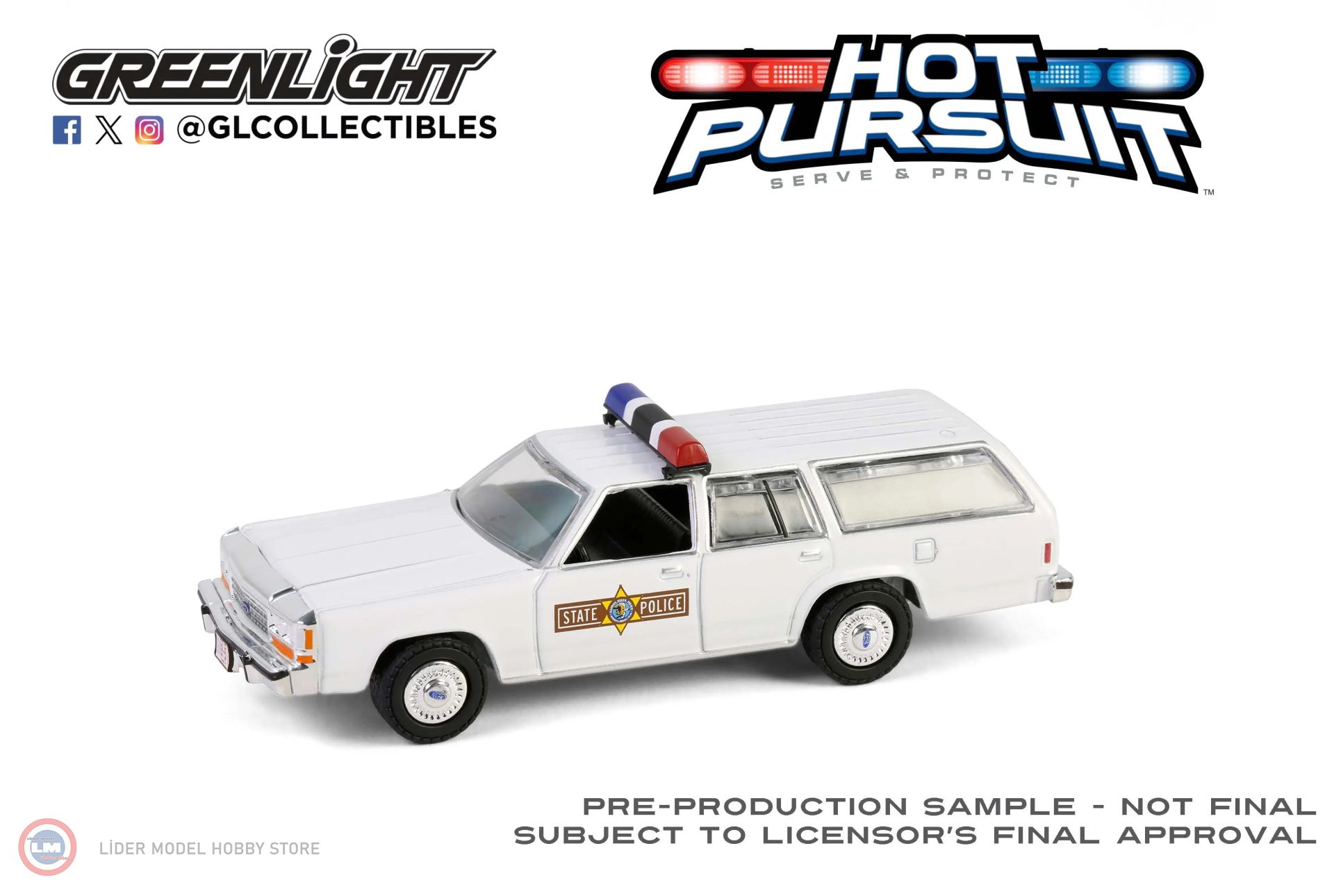 1:64 Greenlight 1988 Ford LTD Crown Victoria Wagon Illinois State Police