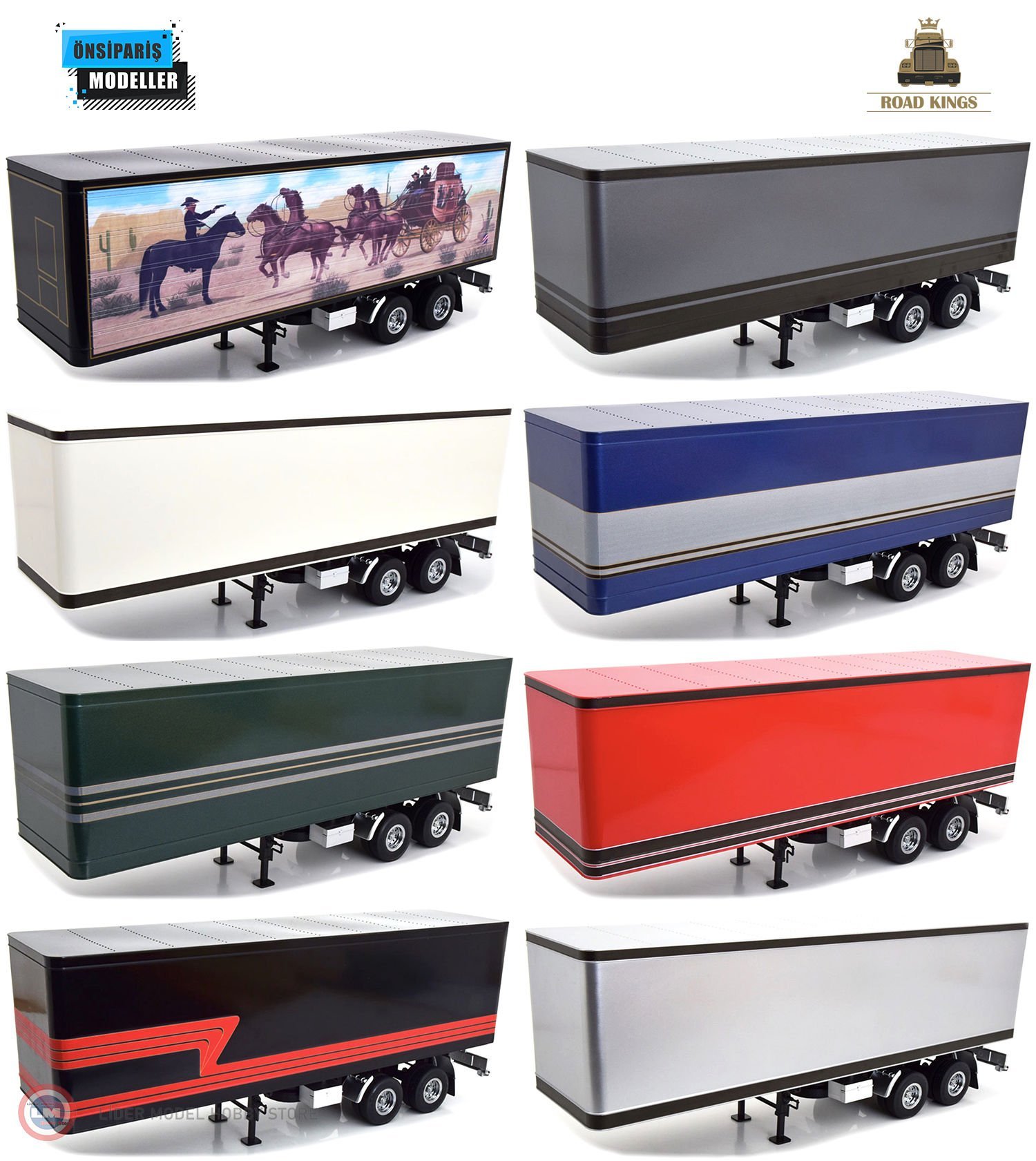 1:18 Road Kings Tır Dorseleri Truck Trailer