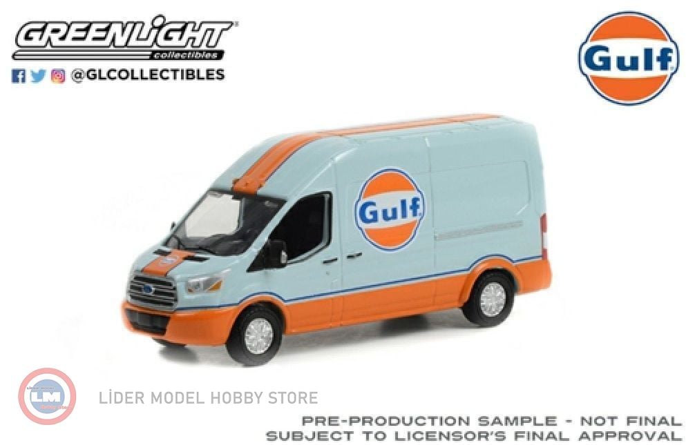 1:64 2019 Ford Transit LWB High Roof - Gulf Oil