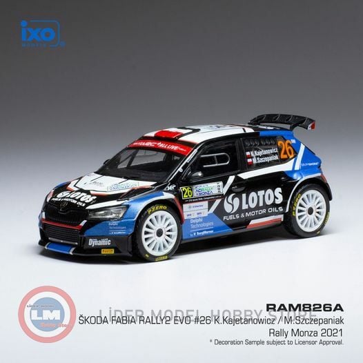 1:43 2021 Skoda Fabia Rally2 EVO #26 Rally Monza