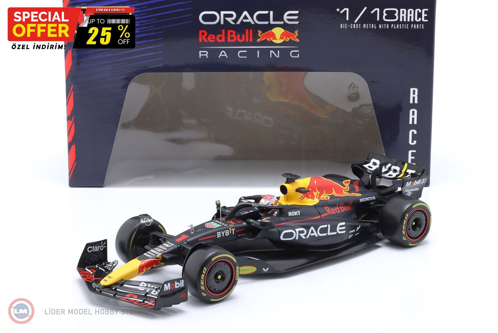 1:18 Burago Red Bull RB19 #1 MAX VERSTAPPEN 2023 - MAIMI USA GP Formula 1