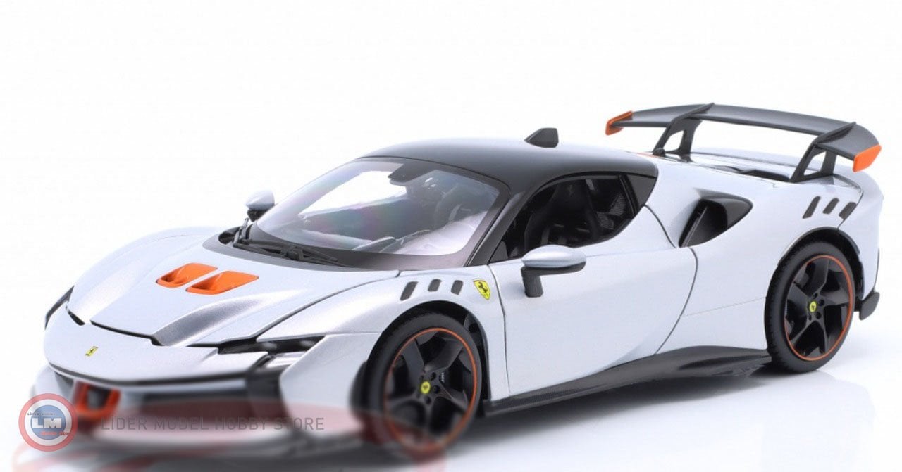 1:18 Burago 2024 Ferrari SF90XX STRADALE - BIANCO ARTICO