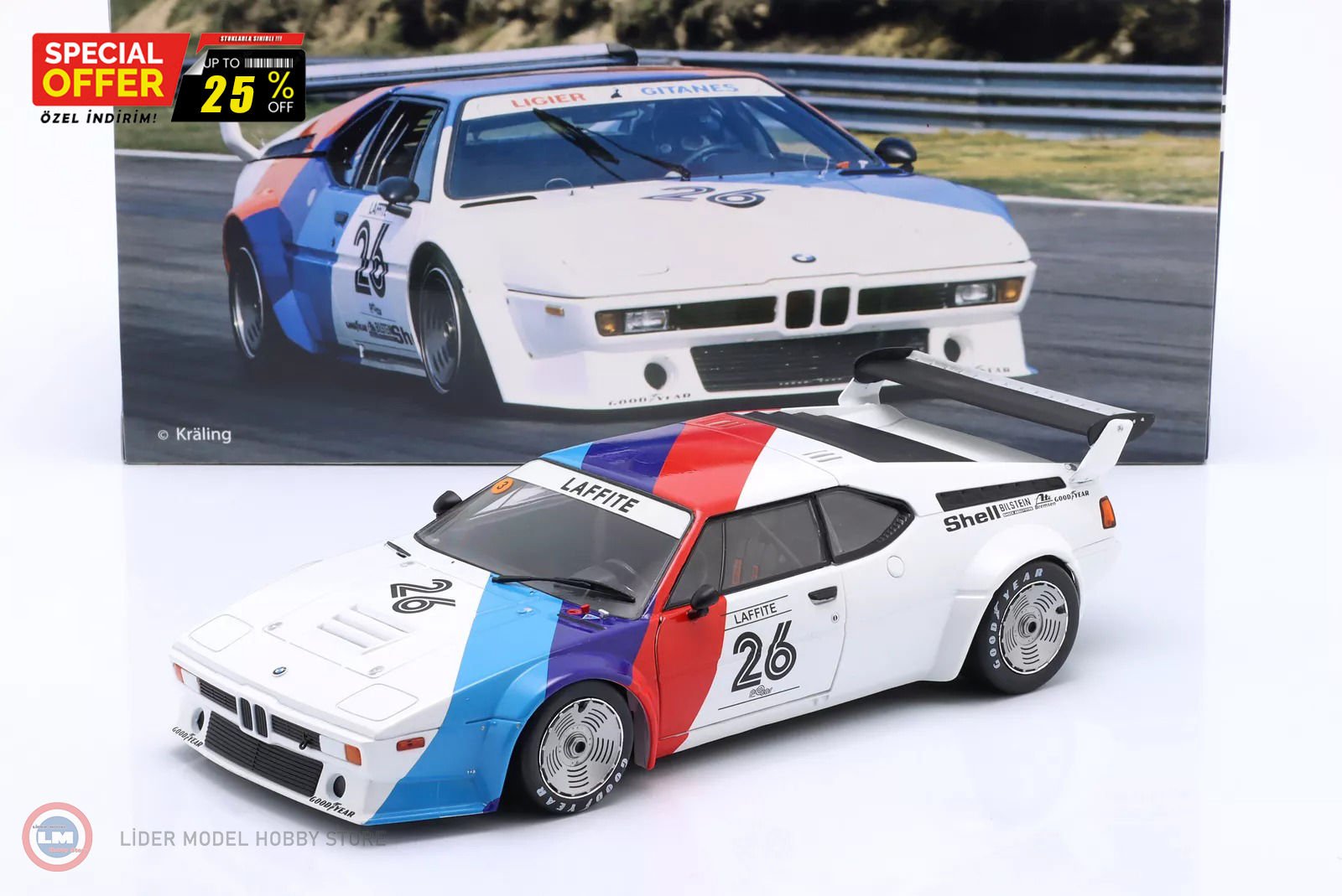 1:18 WERK83 BMW M1 ProCar #26 BMW M1 ProCar Serie 1979 Jacques Laffite