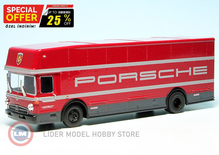 1:64 1968 Mercedes Benz O 317 K Renntransporter F. PORSCHE KG