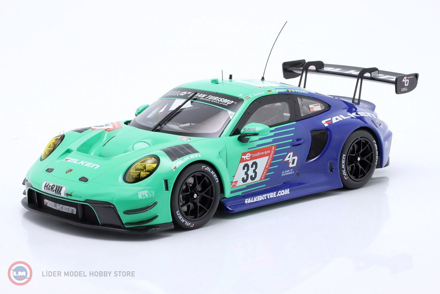 1:18 IXO Porsche 911 (992) GT3 R #33 24h Nürburgring 2023 Falken