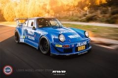1:18 1993 PORSCHE RWB 911 (964) -- WALLY'S JEANS ARROW BLUE