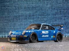 1:18 1993 PORSCHE RWB 911 (964) -- WALLY'S JEANS ARROW BLUE