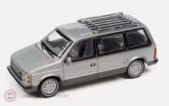 1:64 AutoWorld 1985 Plymouth Voyager (Radiant Silver Metallic with Charcoal Lower Sides)