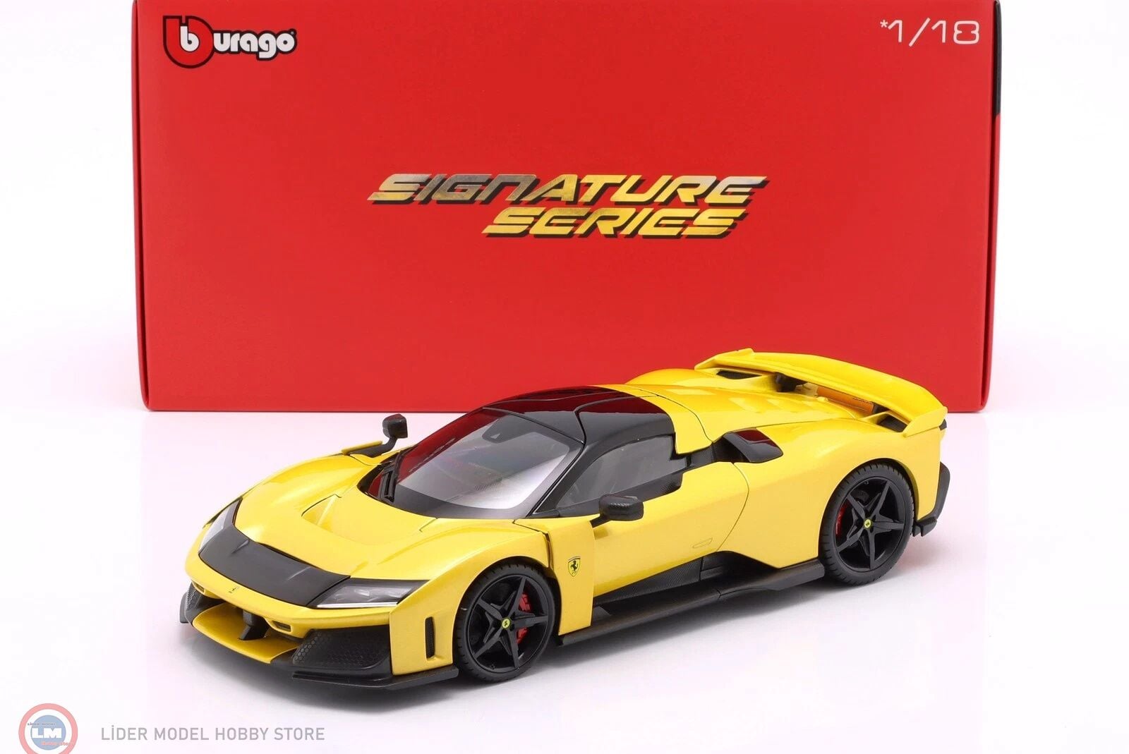 1:18 Burago 2024 Ferrari F80 - BLACK WHEELS - SIGNATURE-SERIES