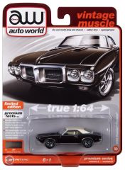 1:64 AutoWorld 1969 Pontiac Firebird (Expresso Brown Poly with Flat White Roof)