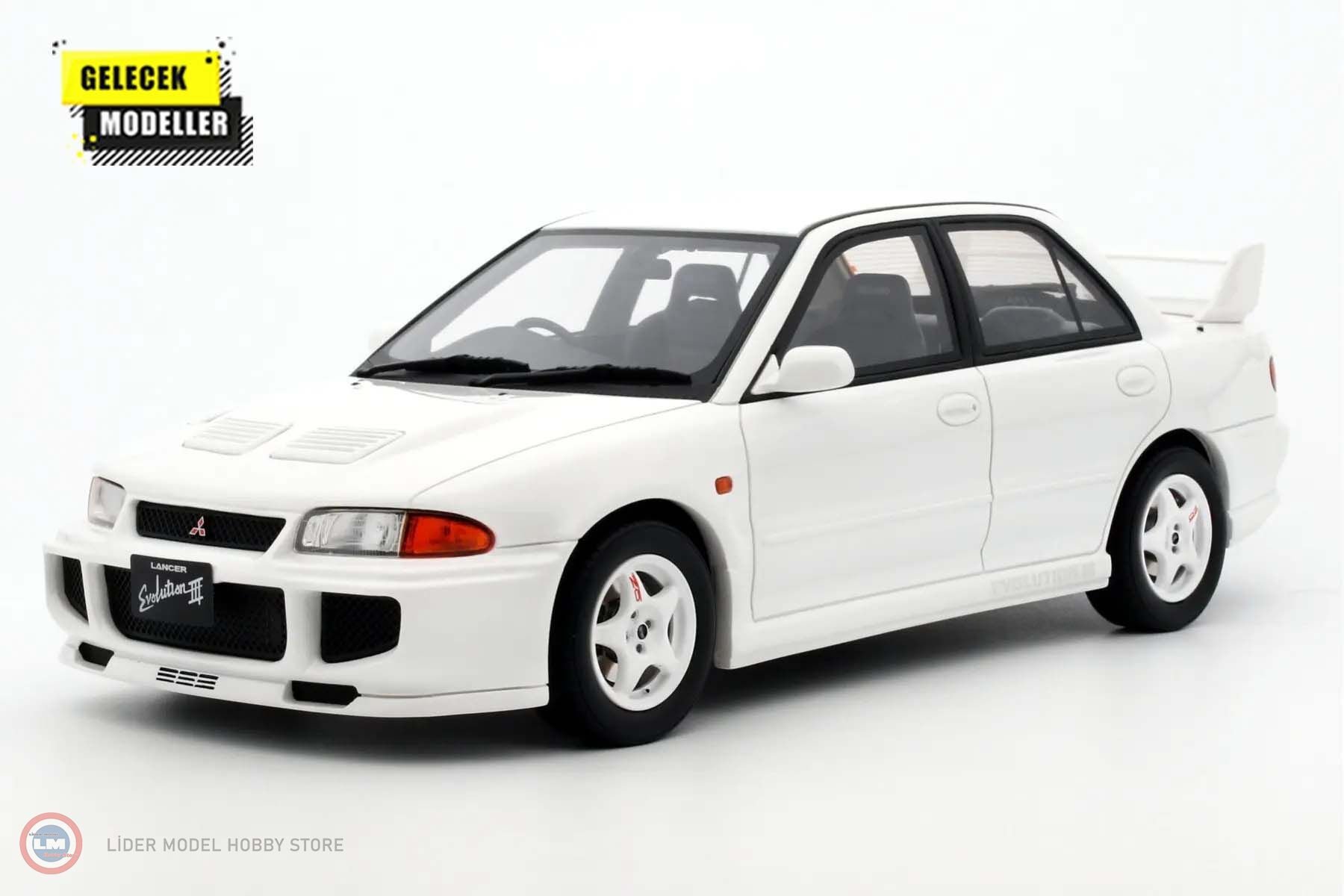 1:18 OTTO 1995 Mitsubishi Lancer Evo III 3000 Limitli Scotia White