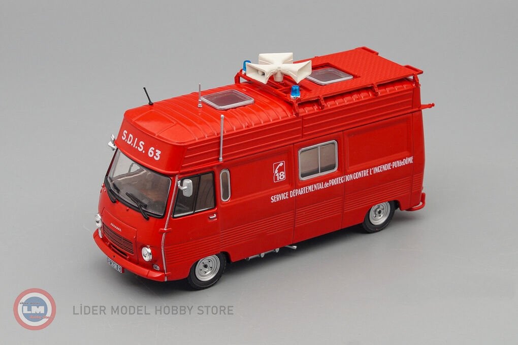 1:43 Atlas 1969 PEUGEOT J7 VAN SERVICE DEPARTEMENTAL DE PROTECTION İtfaiye