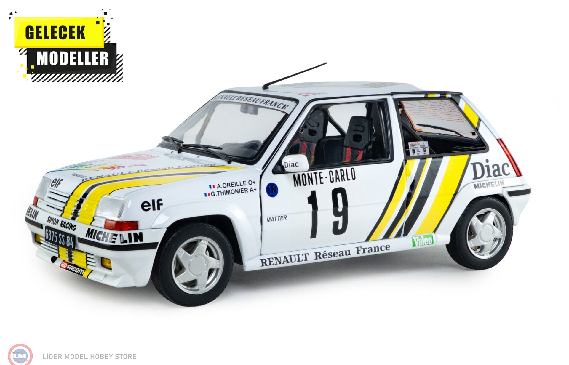 1:18 Solido 1989 Renault 5 GT TURBO MK2 #19 – RALLYE MONTE-CARLO