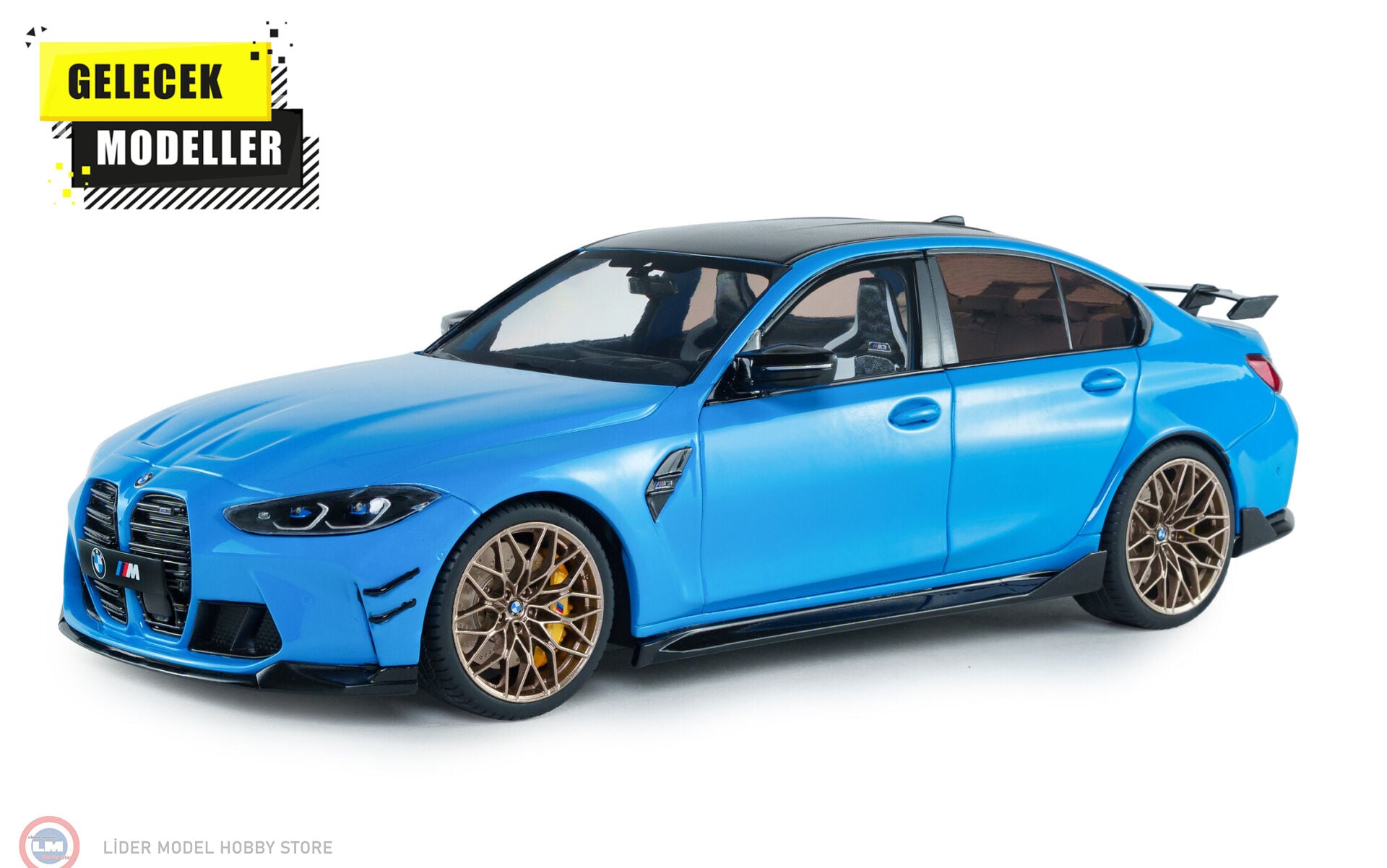 1:18 Solido 2024 BMW M3 G80 PERFORMANCE PARTS – DAYTONA BEACH BLUE