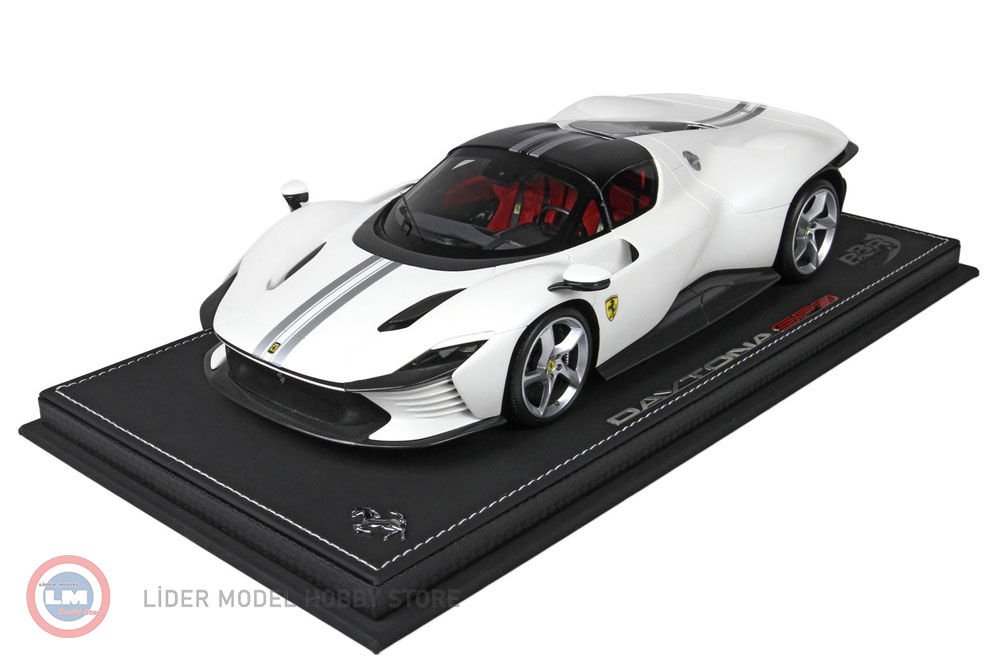 1:18 2022 Ferrari Daytona SP3 Serie Icona Bianco Italia Matt (Closed roof)