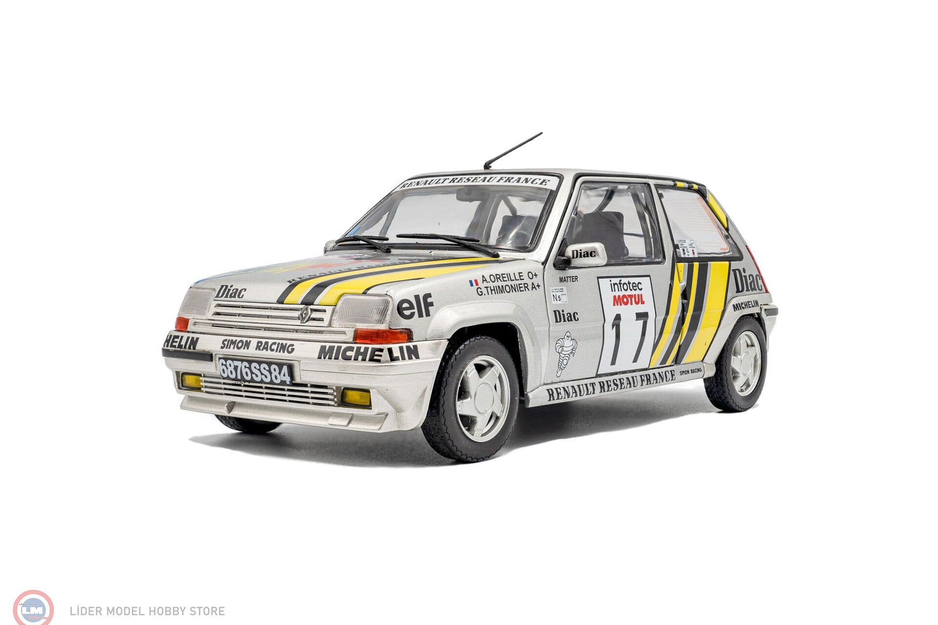 1:18 Solido 1989 Renault 5 GT Turbo #17 8th Rallye Tour de Corse - Oreille, Thimonier