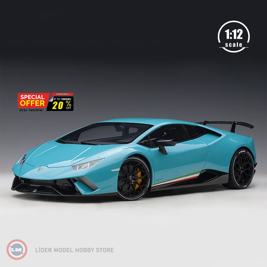 1:12 Autoart 2017 Lamborghini Huracan Performante (Blu Glauco)
