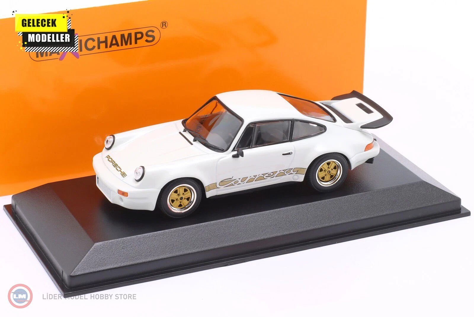 1:43 Maxichamps 1974 Porsche 911 CARRERA RS 3.0 -  W. GOLD DECALS