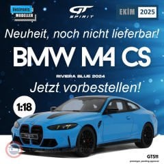 1:18 2024 BMW M4 CS Riviera Blue