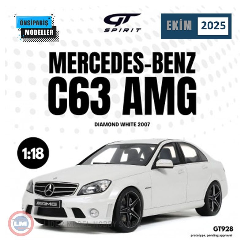1:18 2007 Mercedes Benz C63 AMG Diamond White