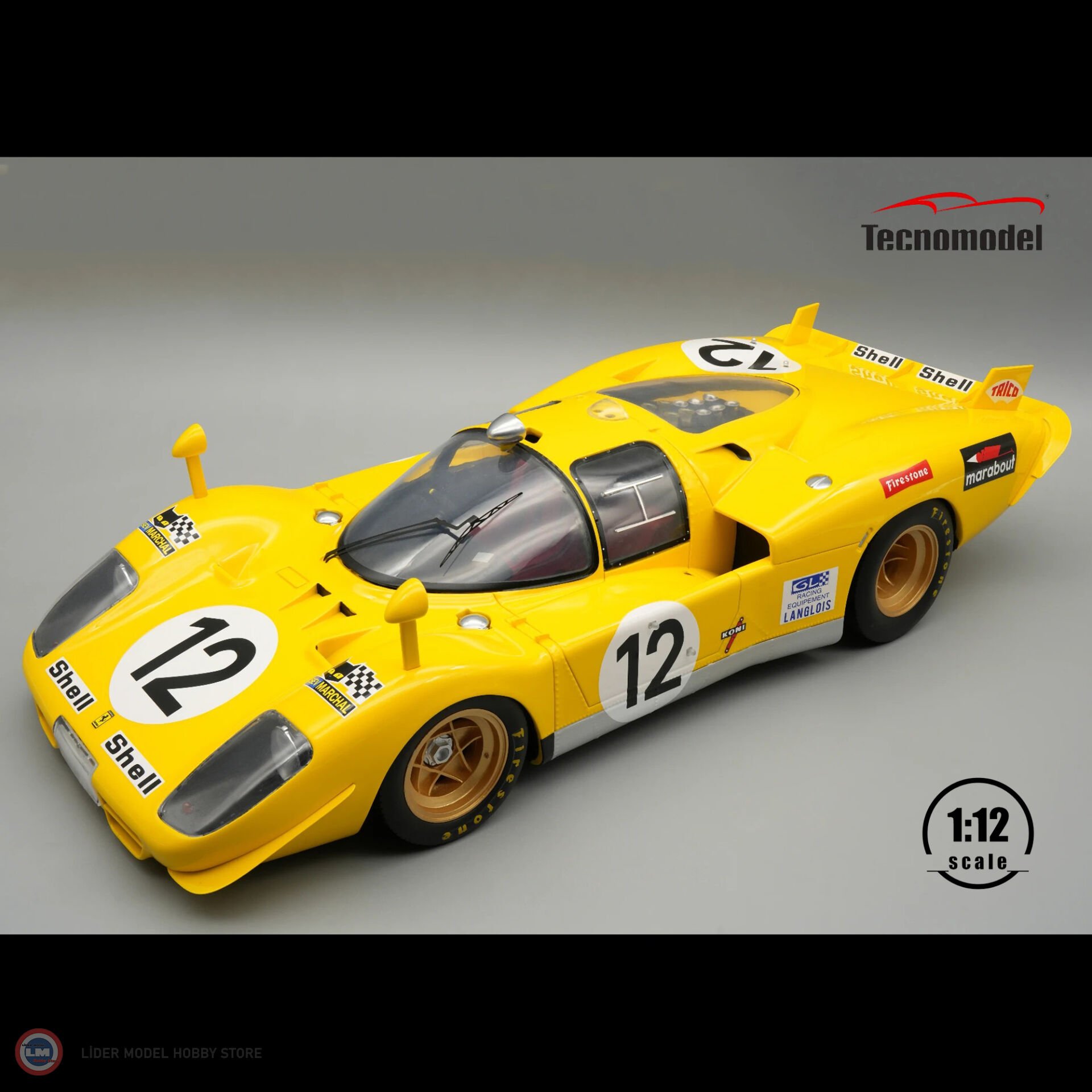 1:12 Tecnomodel 1970 Ferrari 512S 5.0L V12 TEAM ECURIE FRANCORCHAMPS #12