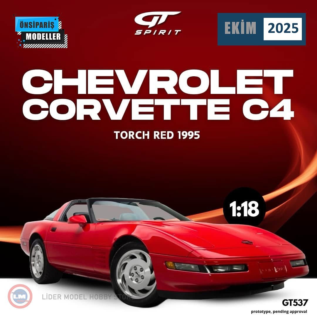 1:18 1995 Chevrolet Corvette C4 Torch Red