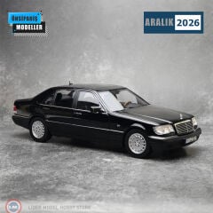 1:18 Norev 1997 Mercedes Benz S Class S600 W140 Obsidian Black