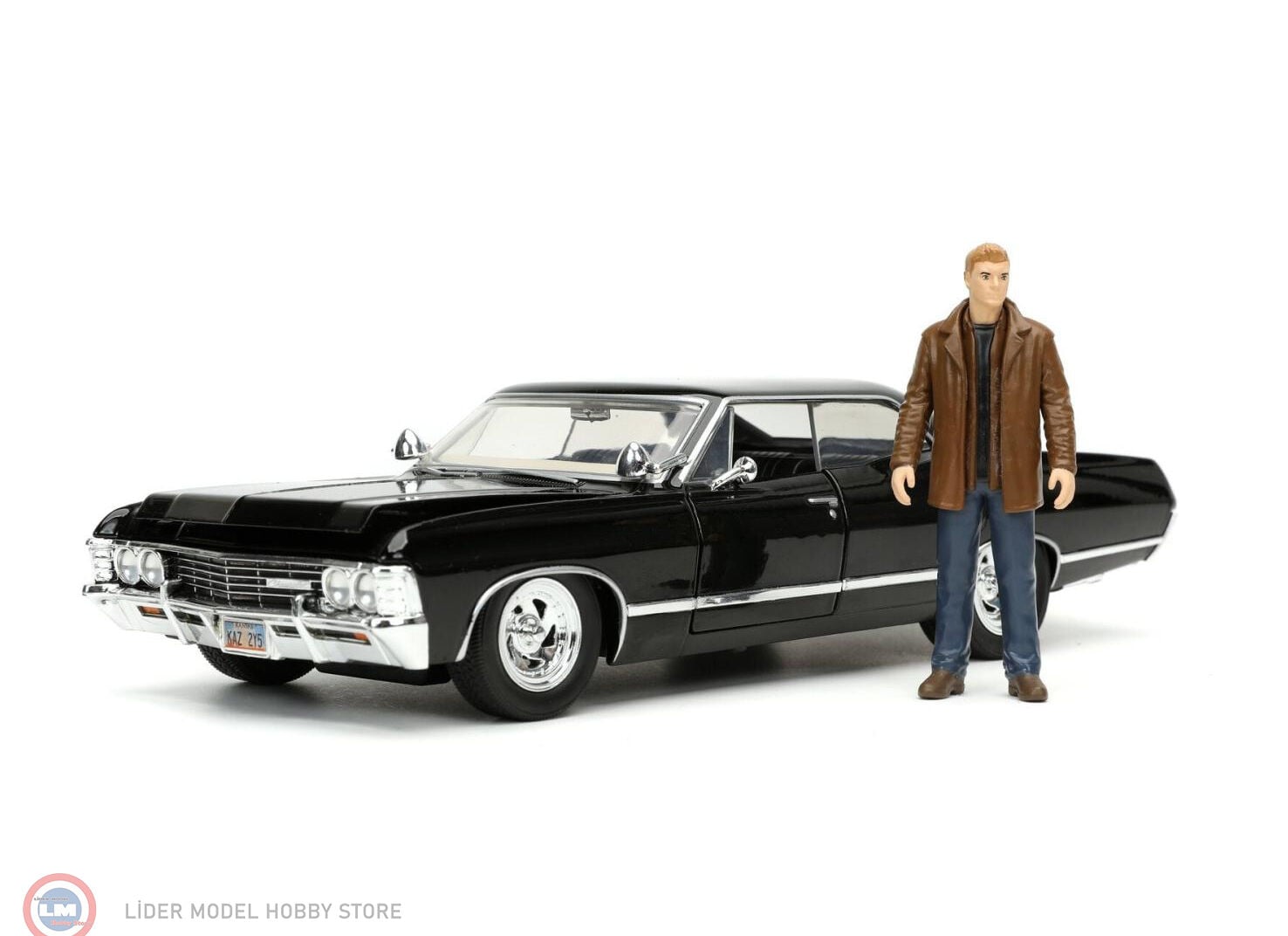 1:24 Jada 1967 Chevrolet Impala & Dean Winchester figure - Supernatural Chevy