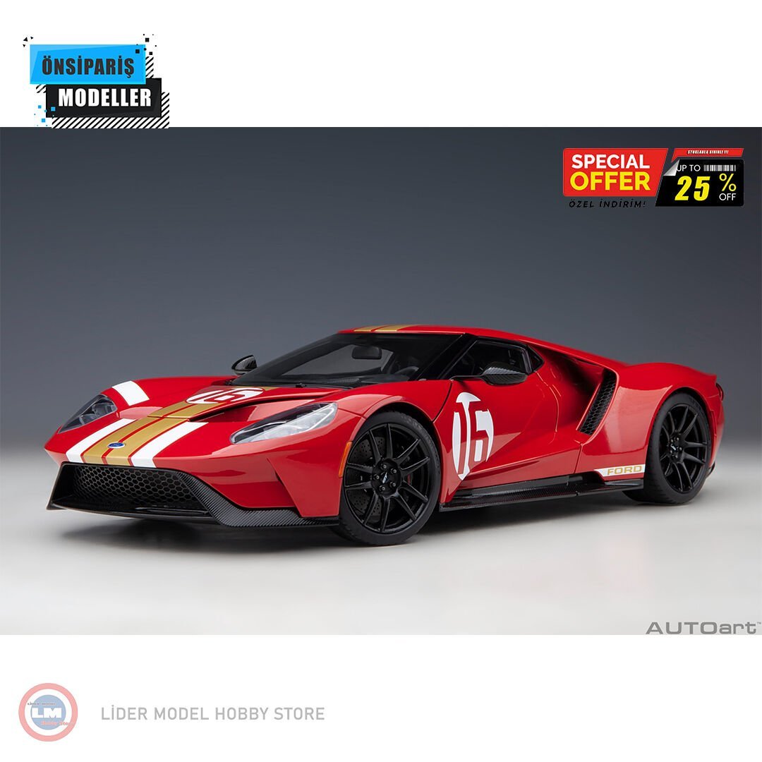 1:18 Ford GT 2022 Alan Mann Heritage Edition (Alan Mann Red)