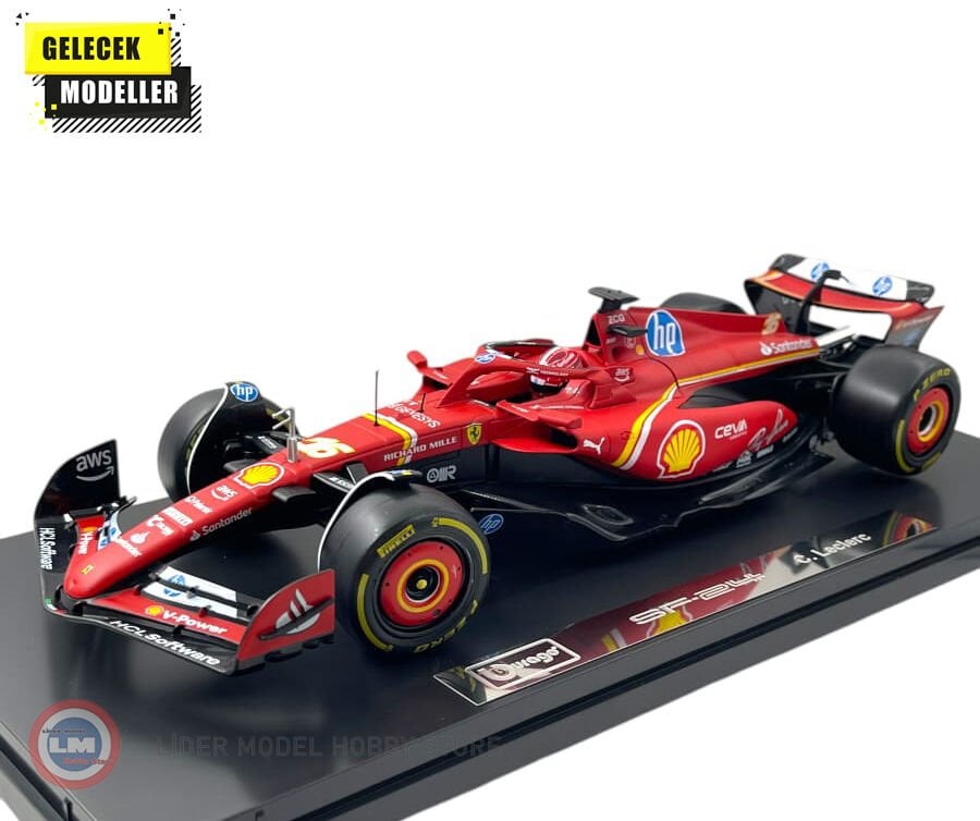 1:18 Burago Ferrari SF-24 #16 CHARLES LECLERC - 4th ITALY GP IMOLA 2024