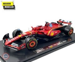 1:18 Burago Ferrari SF-24 #16 CHARLES LECLERC - 4th ITALY GP IMOLA 2024